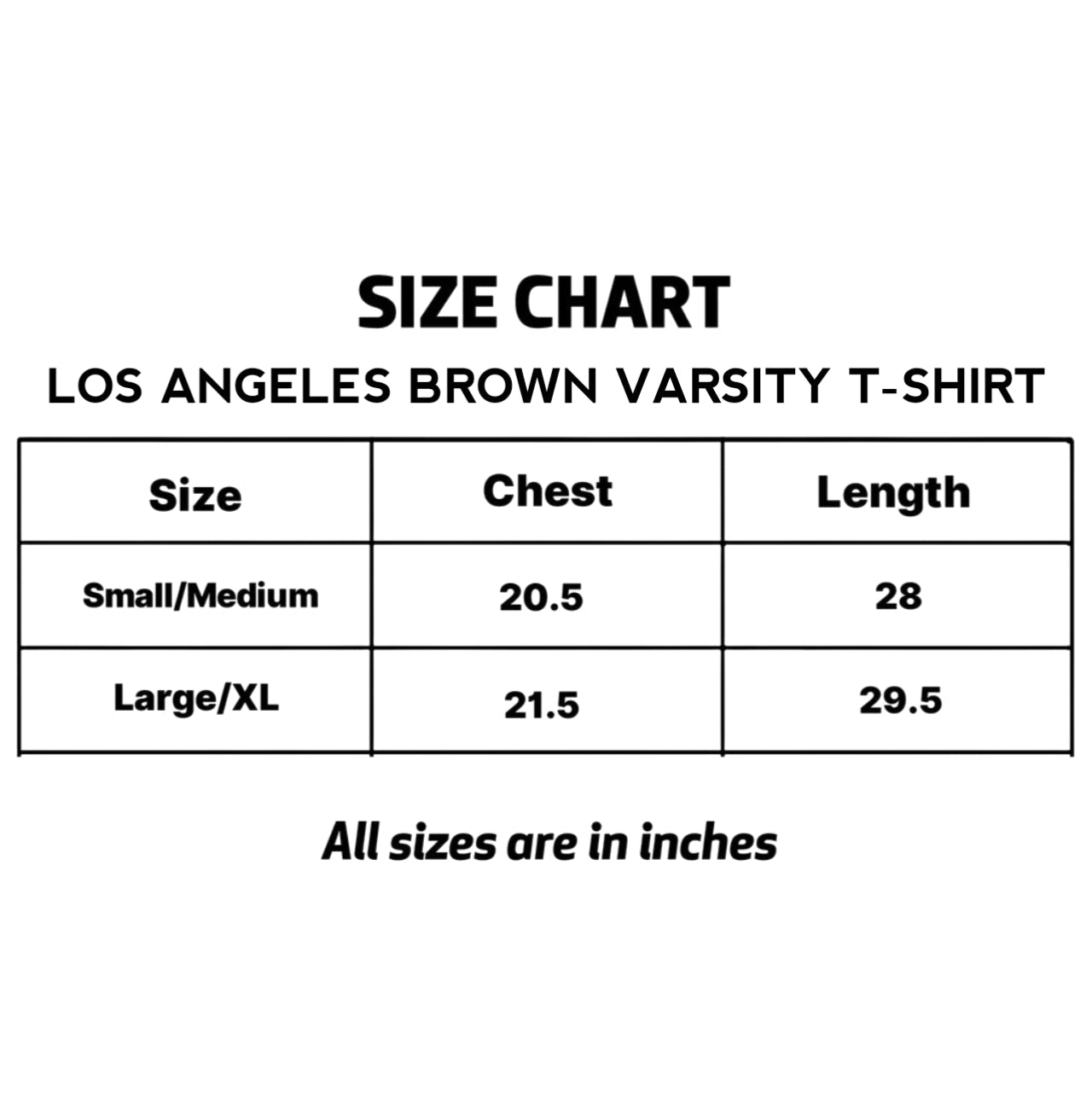 Los Angeles Brown Varsity T-Shirt