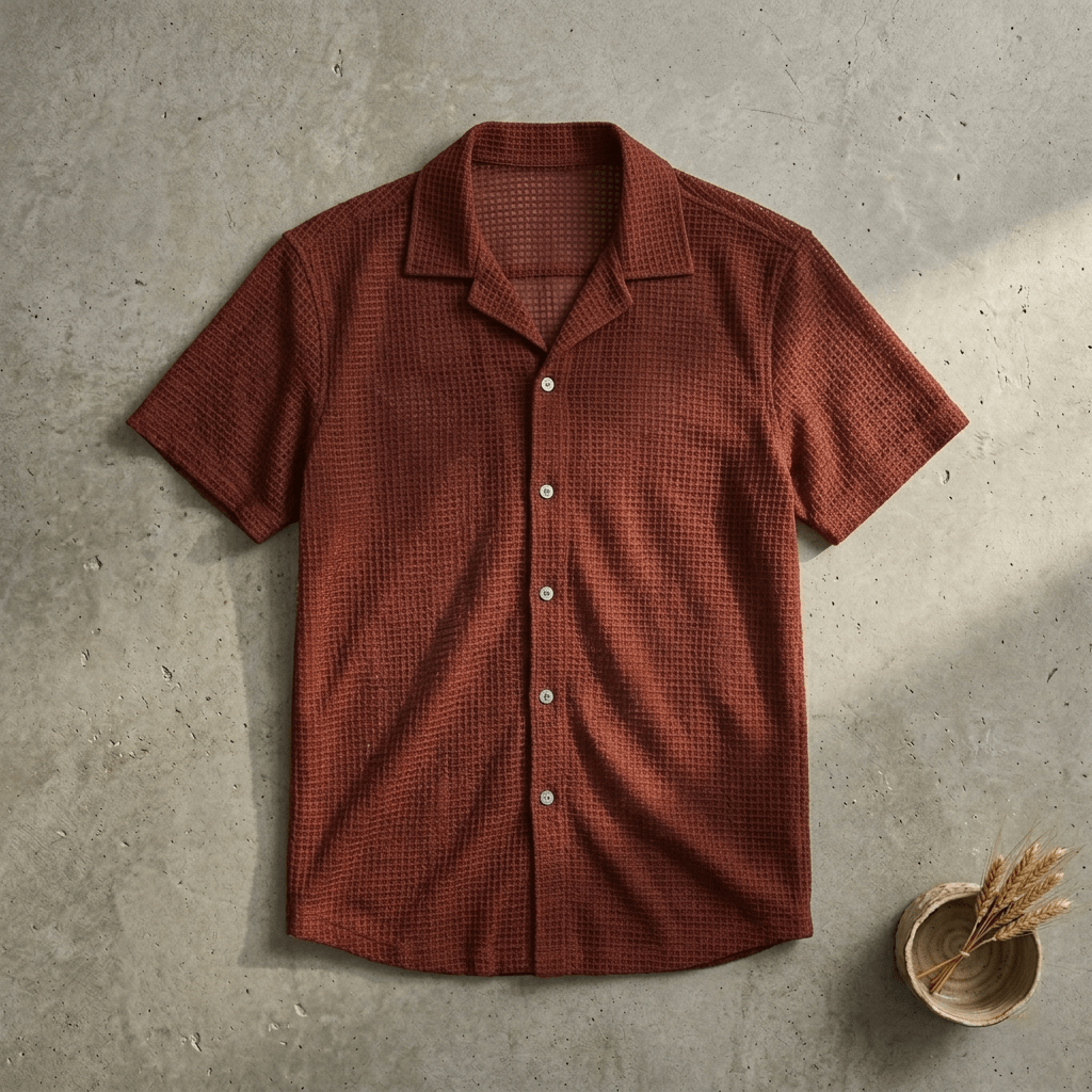 Brownish Texture Casual Shirt