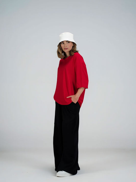 Oversized Comfort Mode | Red & Black