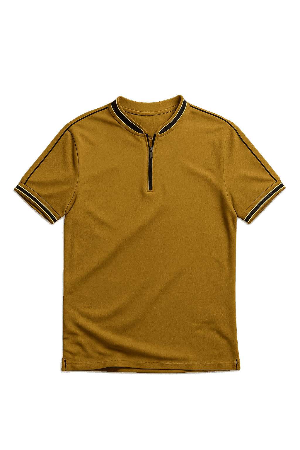 Mens brown madmext smoked polo neck